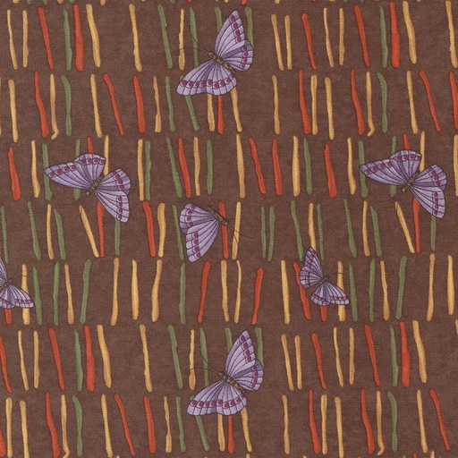 [MOD-6892-18] Sunflower Garden Butterflies Brown By Holly Taylor For Moda