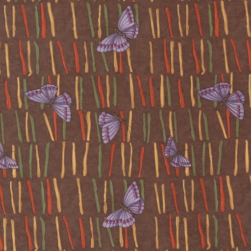 [MOD-6892-18] Sunflower Garden Butterflies Brown By Holly Taylor For Moda