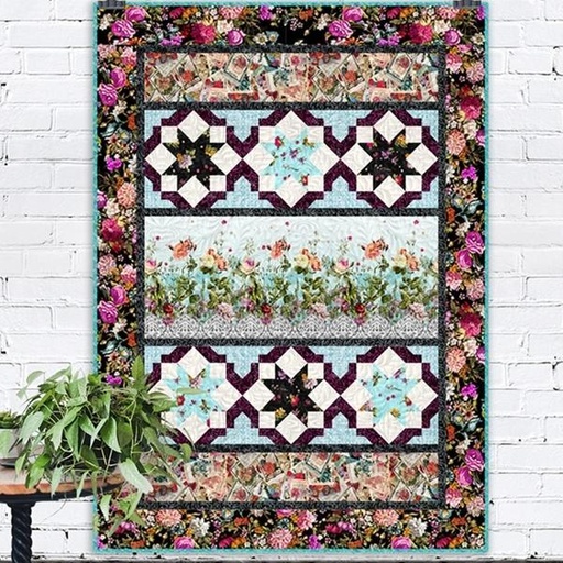[PP-VintageBloomsKIt] Vintage Blooms  Quilt Kit From Clothworks