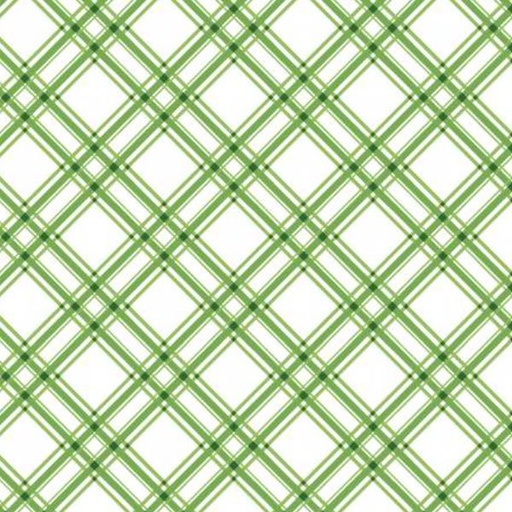 [MAY-8244-G] Kimberbell Basic Diagonal Plaid Green From Maywood Studio