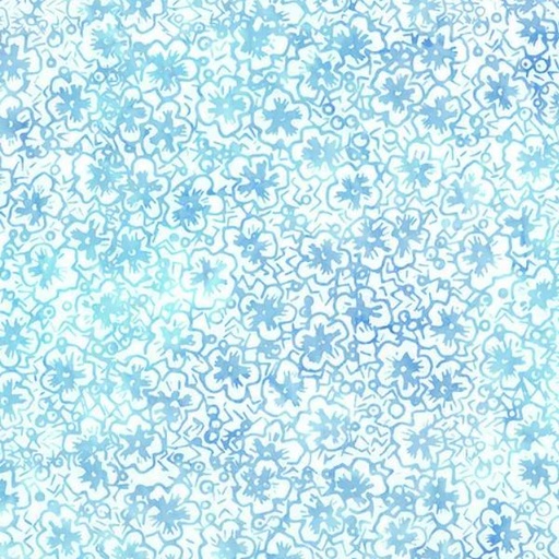 [ANF-2384-SKY] Luna Batik Mimosa Flower Sky By Anthology Fabrics