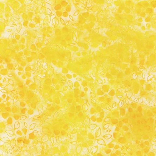 [KAUF-21622-5] Floral Wave Batik Yellow By Lunn Studios For Robert Kaufman