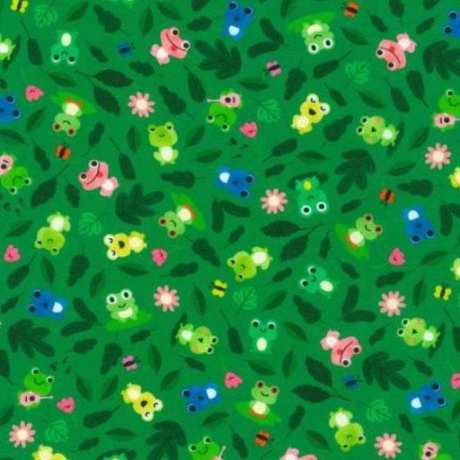 [KAUF-21499-310] Rainforest Friends Leapfrog Frog By Ann Kelle For Robert Kaufman