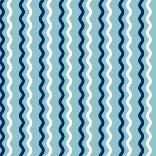 [MAY-8255-Q] Kimberbell Wavy Stripe Teal From Maywood Studio