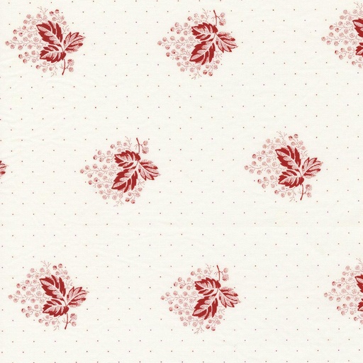 [MOD-49192-11] Red White Gatherings Leaf Vanilla By Primitive Gatherings For Moda Fabrics