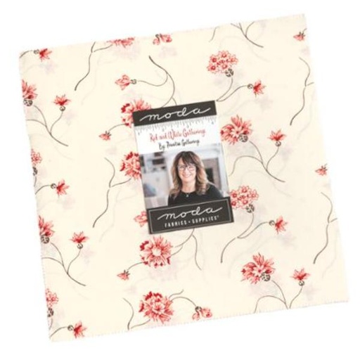 [MOD-49190LC] Red White Gatherings Layer Cake by Primitive Gatherings for Moda Fabrics