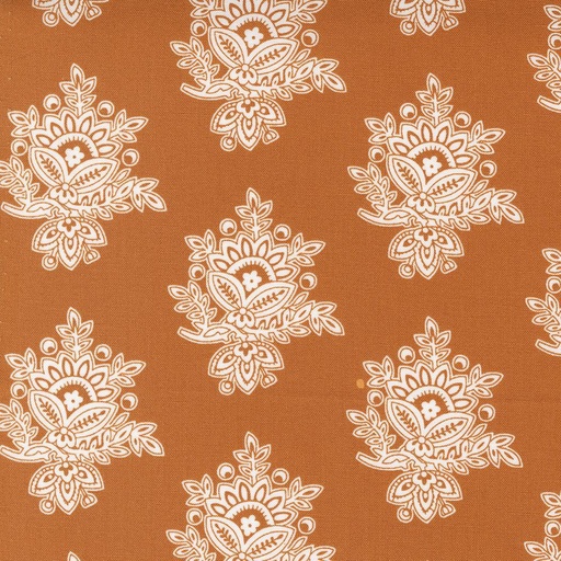 [MOD-20454-12] Cinnamon Cream Vintage Block Cinnamon By Fig Tree Co. For Moda