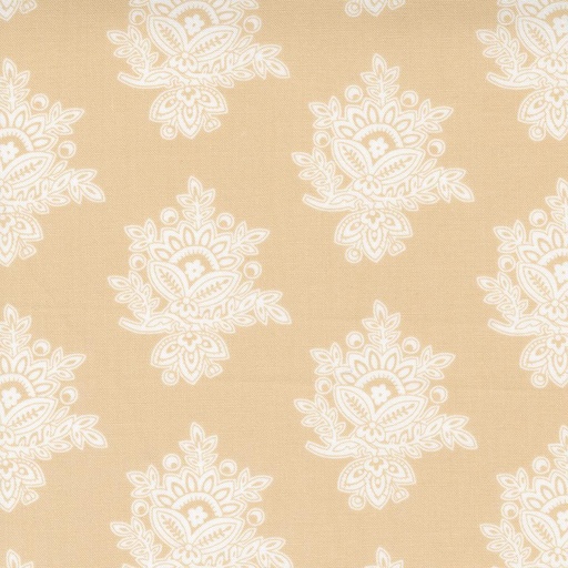 [MOD-20454-15] Cinnamon Cream Vintage Block Flax By Fig Tree Co. For Moda