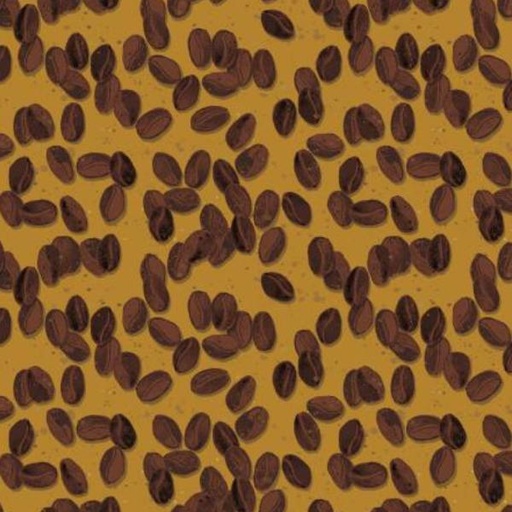 [COW-3658-69] Yay! Coffee Beans Dark Gold By Dan Dipaolo For Clothworks