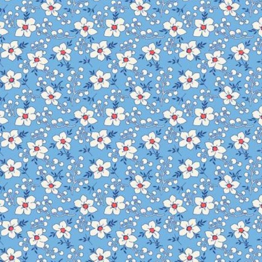 [WF-53200-3] Storybook 22 Flowers/Berries Blue By Mykt Collection For Windham Fabrics