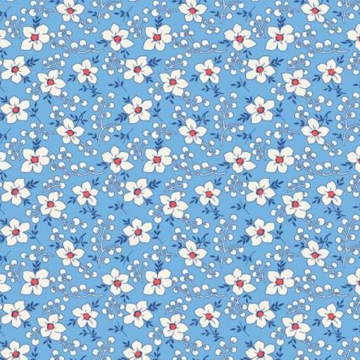 [WF-53200-3] Storybook 22 Flowers/Berries Blue By Mykt Collection For Windham Fabrics