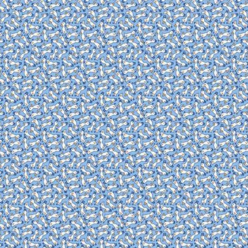 [WF-53202-3] Storybook 22 Fancy Ducks Blue By Mykt Collection For Windham Fabrics