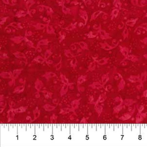 [NOR-80873-25] Birds Of Paradise Dark Red By Banyan Batiks For Northcott