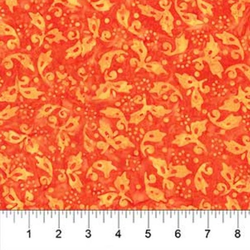 [NOR-80873-59] Birds Of Paradise Wild Orange By Banyan Batiks For Northcott