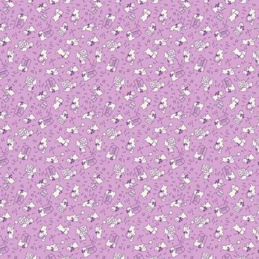 [WF-53206-4] Storybook 22 Jammin Cats Purple by MYKT Collection for Windham Fabrics