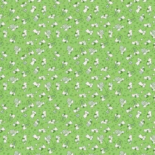 [WF-53206-8] Storybook 22 Jammin Cats Green By Mykt Collection For Windham Fabrics