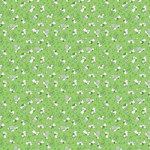 [WF-53206-8] Storybook 22 Jammin Cats Green By Mykt Collection For Windham Fabrics