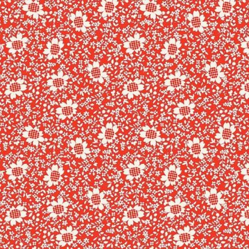 [WF-53205-1] Storybook 22 Gingham Flower Red By Mykt Collection For Windham Fabrics