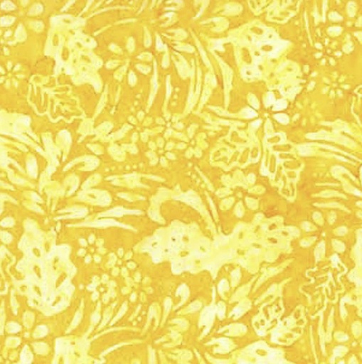 [NOR-80872-54] Birds Of Paradise Sunshine Yellow Flowers By Banyan Batiks For Northcott