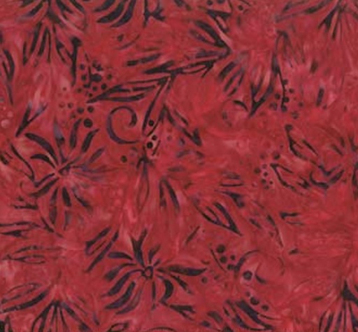 [NOR-80870-25] Birds Of Paradise Dark Red By Banyan Batiks For Northcott