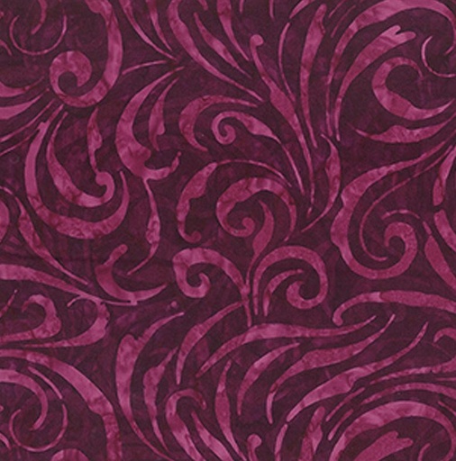 [NOR-80876-27] Birds Of Paradise Plum Berry Swirls By Banyan Batiks For Northcott