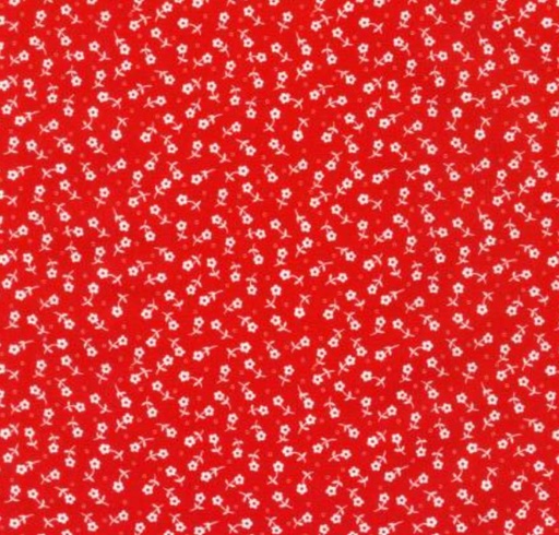 [KAUF-21221-3] 1930'S Basic Flowers Red By Debbie Beaves For Robert Kaufman