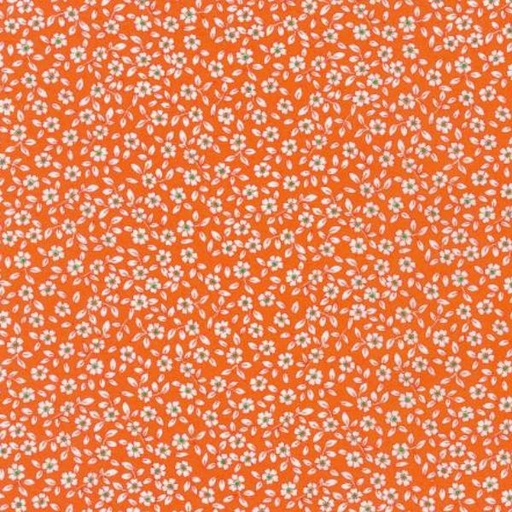 [KAUF-21220-8] 1930'S Basic Floral Orange By Debbie Beaves For Robert Kaufman