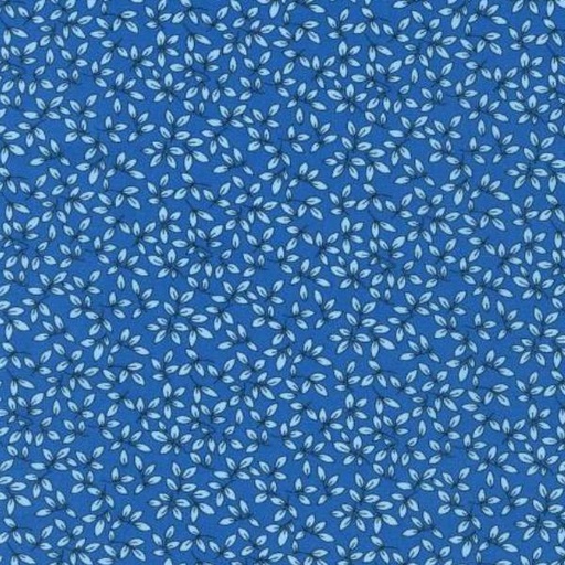 [KAUF-21225-4] 1930'S Basic Leaves Blue By Debbie Beaves For Robert Kaufman