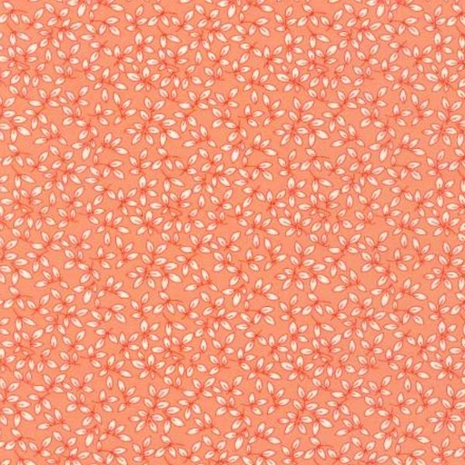 [KAUF-21225-8] 1930's Basic Leaves Orange by Debbie Beaves for Robert Kaufman