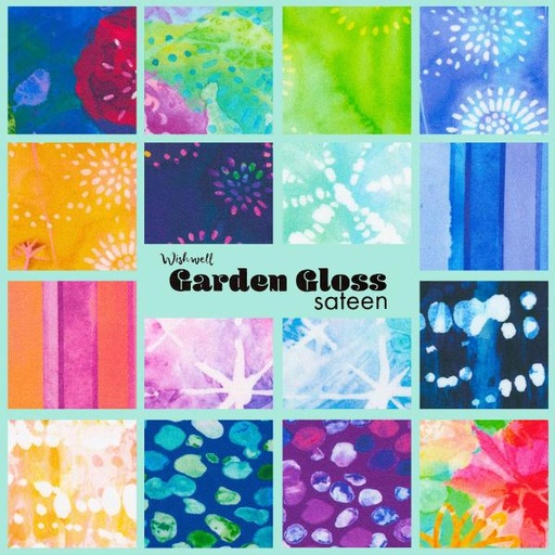 [KAUF-CHS-1022] Garden Gloss Sateen Charm Squares by Wishwell for Robert Kaufman