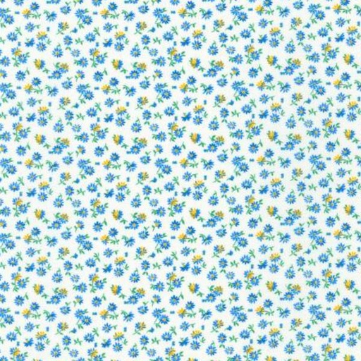 [KAUF-21224-4] 1930's Basic Daisies Blue by Debbie Beaves for Robert Kaufman