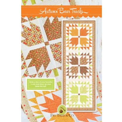 [FTQ-1876] Autumn Bear Tracks Pattern By Joana Figueroa For Fig Tree Quilts