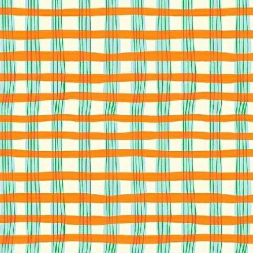 [WF-53245-9] Lucky Rabbit Orange Plaid By Heather Ross For Windham Fabrics