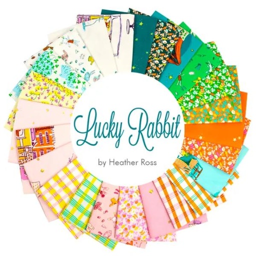 [WF-LCKRFATQ-X] Lucky Rabbit Fat Quarter Bundle by Heather Ross for Windham Fabrics