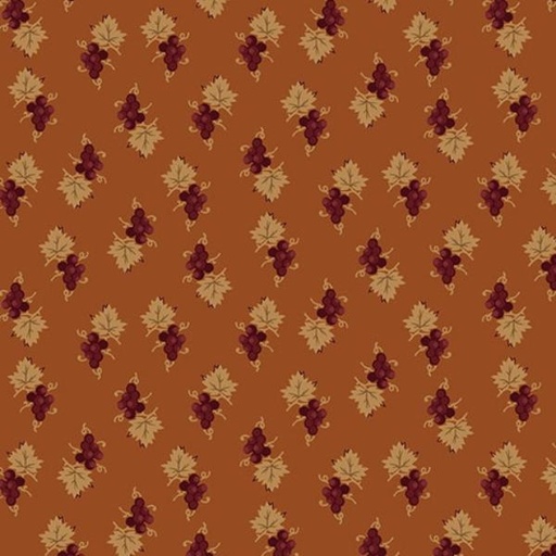 [HG-676-30-ORNG] Scraps Of Kindness Grape Orange By Kim Diehl For Henry Glass