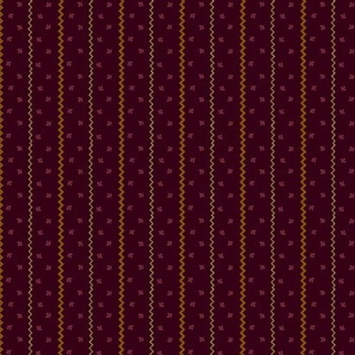 [HG-672-55-EGGPL] Scraps Of Kindness Stripe Eggplant By Kim Diehl For Henry Glass