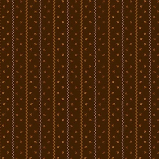 [HG-672-33-CHOC] Scraps Of Kindness Stripe By Kim Diehl For Henry Glass