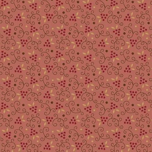 [HG-674-22-PNK] Scraps Of Kindness Star Vine Pink By Kim Diehl For Henry Glass