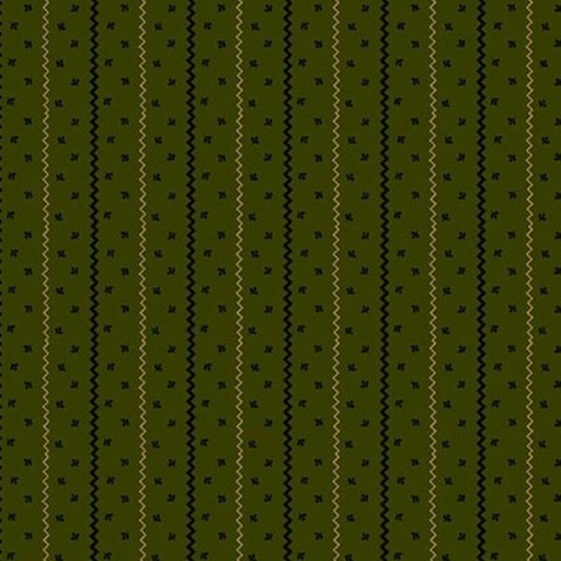 [HG-672-66-OLIV] Scraps Of Kindness Stripe Olive By Kim Diehl For Henry Glass