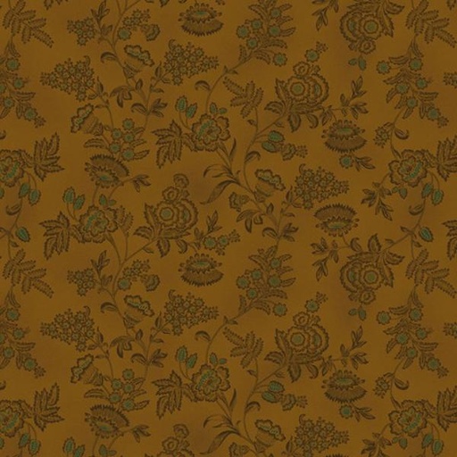 [HG-675-33-CHES] Scraps Of Kindness Wallpaper Chestnut By Kim Diehl For Henry Glass