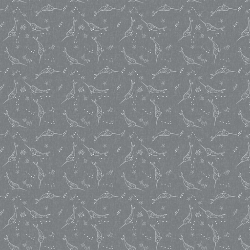 [NOR-90617-92] Calm Waters Narwhals Gray By Bernadett Urbanovics For Figo Fabrics