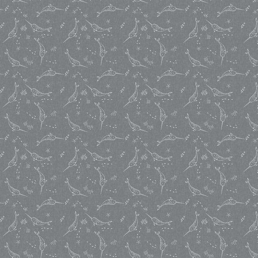 [NOR-90617-92] Calm Waters Narwhals Gray By Bernadett Urbanovics For Figo Fabrics