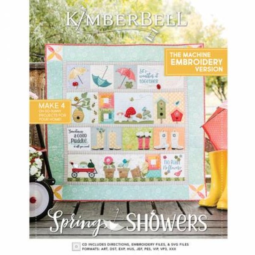 [KD-811] Spring Showers Quilt Machine Embroidery From Kimberbell