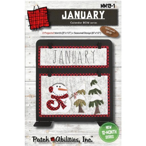[PA-MM13-1] January Calendar Bom Series By PatchAbilities