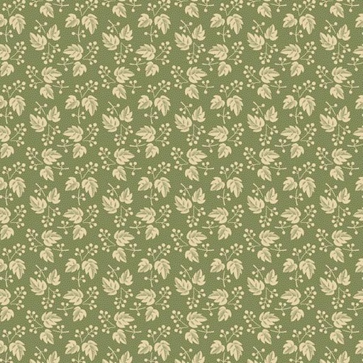 [MB-220485-GRN] Villa Flora Falling Leaves Green By Paula Barnes For Marcus Fabrics