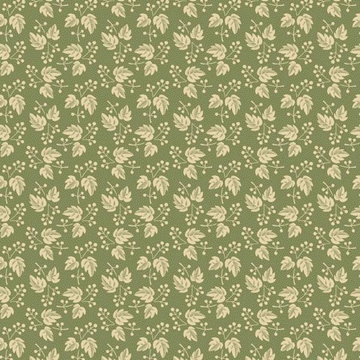 [MB-220485-GRN] Villa Flora Falling Leaves Green By Paula Barnes For Marcus Fabrics