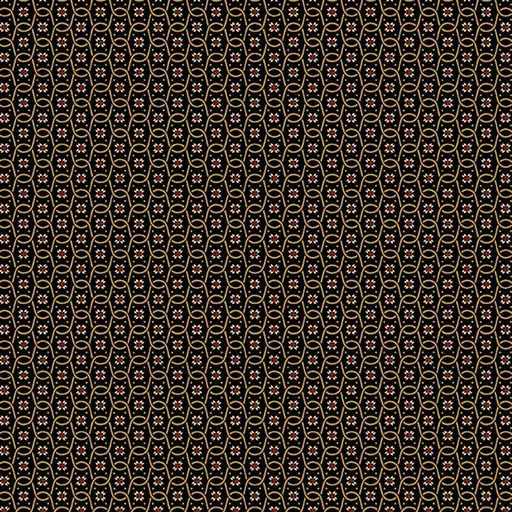 [MB-220483-BLK] Villa Flora Interwoven Black By Paula Barnes For Marcus Fabrics
