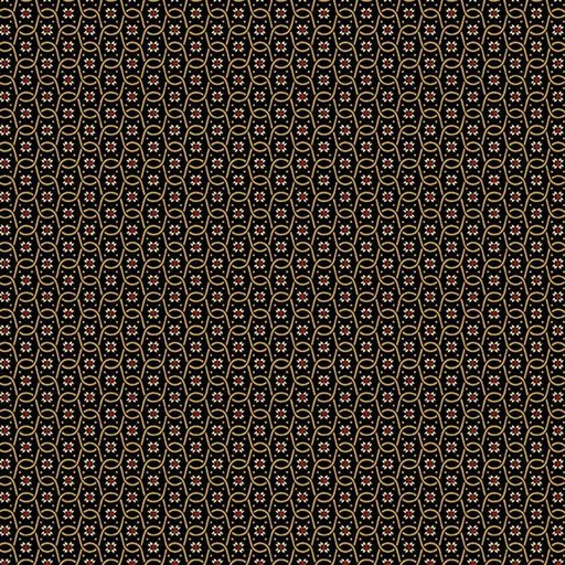 [MB-220483-BLK] Villa Flora Interwoven Black By Paula Barnes For Marcus Fabrics