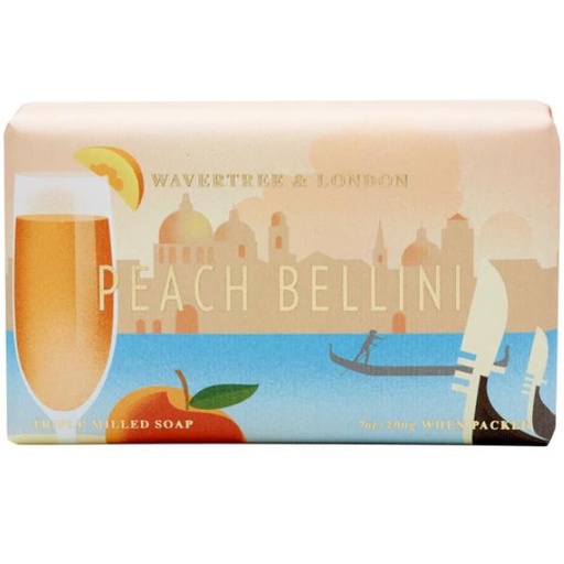 [WTL-49] Peach Bellini 7Oz Bar Soap From Wavertree & London