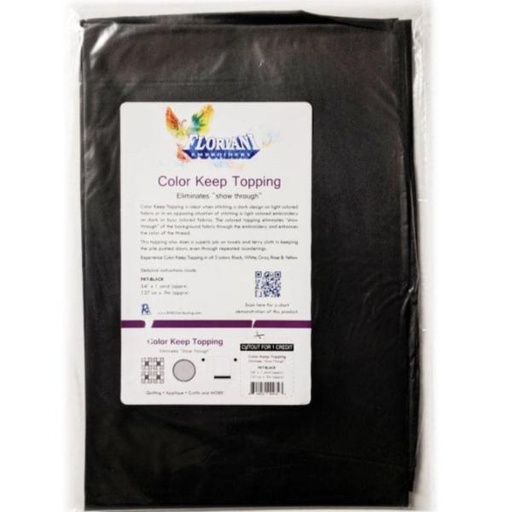 [FLOR-FKT-BLK] Color Keep Topping 54" X 1Yd Black By Floriani